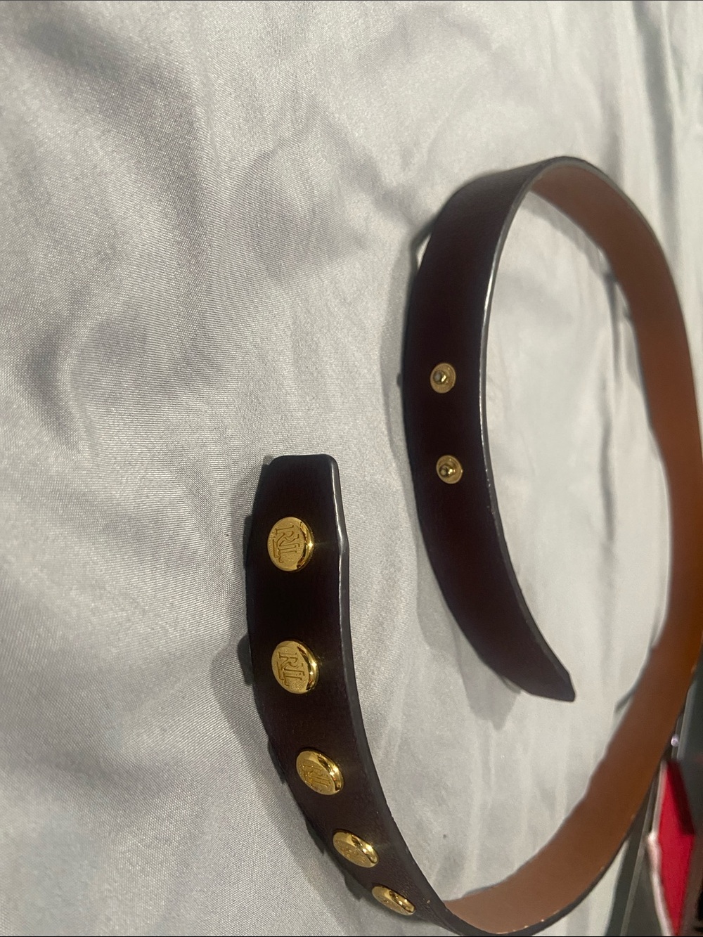 Ralph Lauren Double-Wrap Studded Leather Bracelet - Picture 4 of 4